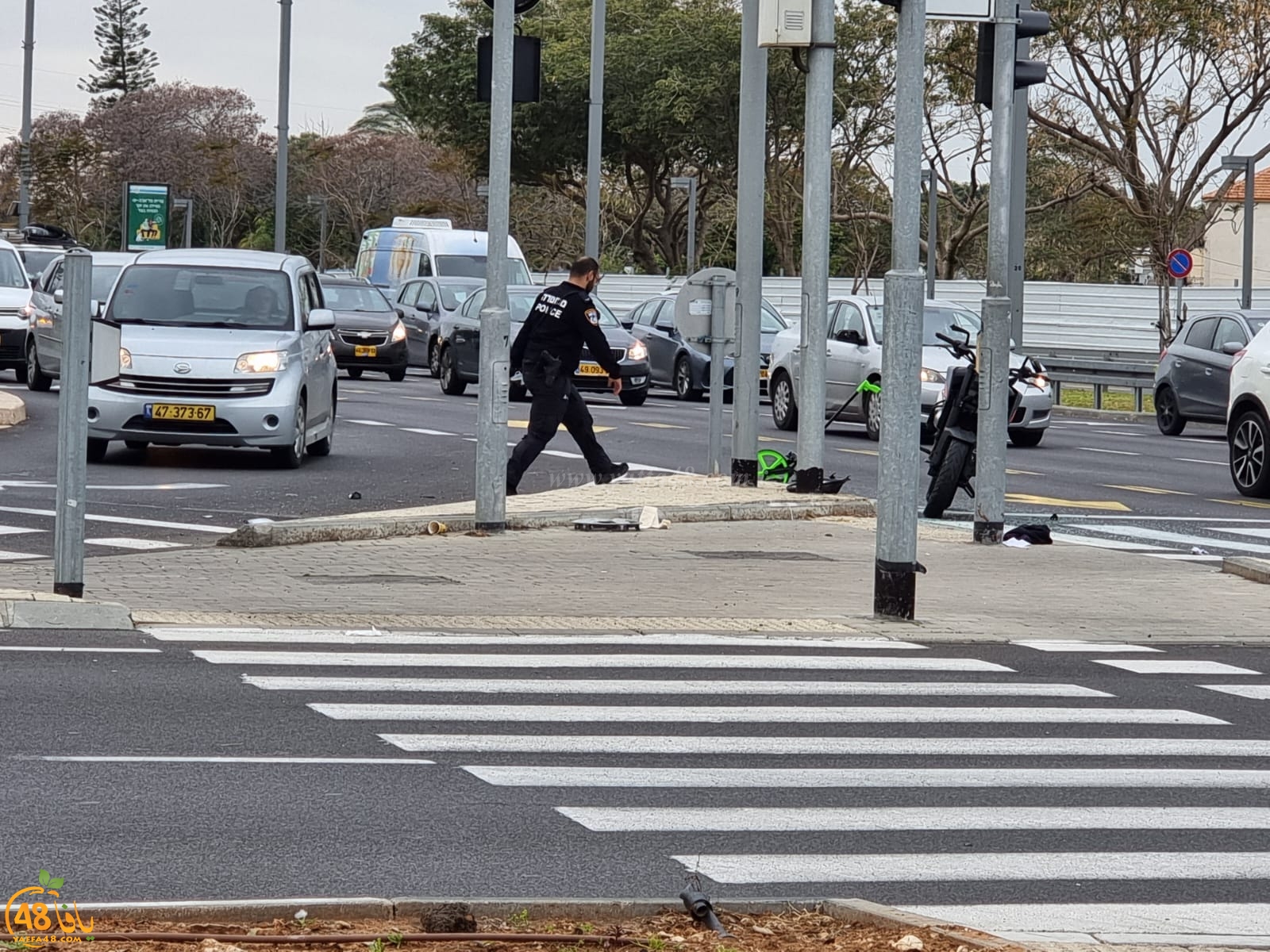 اصابة خطرة لسائق دراجة نارية بحادث طرق بيافا